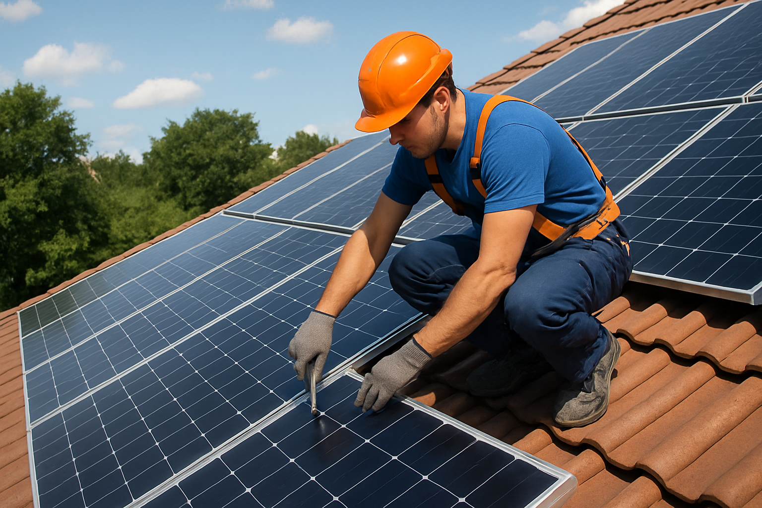 Güneş paneli kurulumu